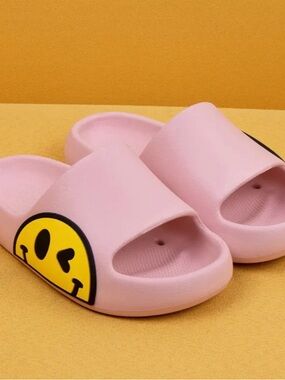 New Pink Smiley Slide Sandals (Kids)